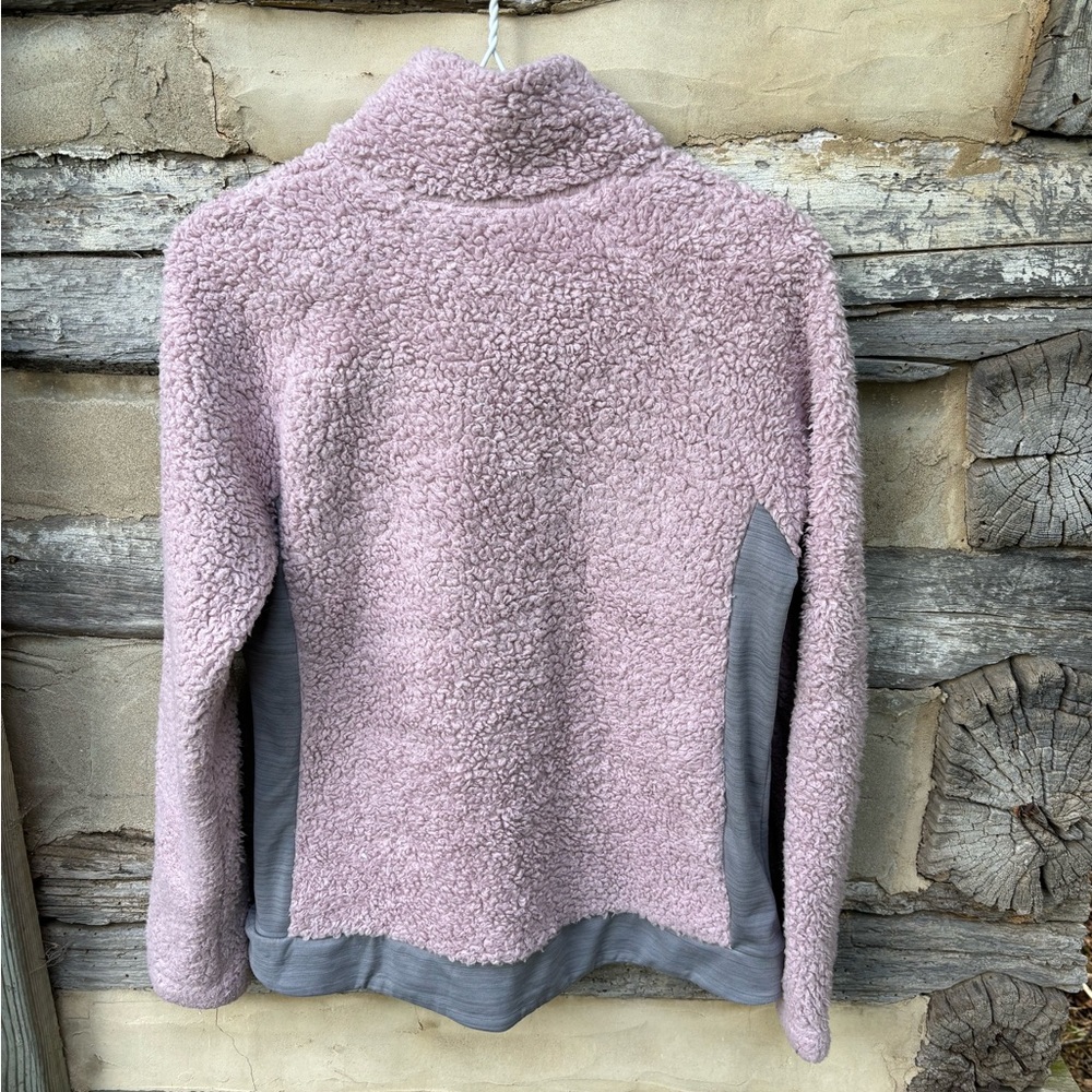 FILA Sport Women's Performance Pink and Gray Fleece Full Zip Jacket Size M - Picture 8 of 10